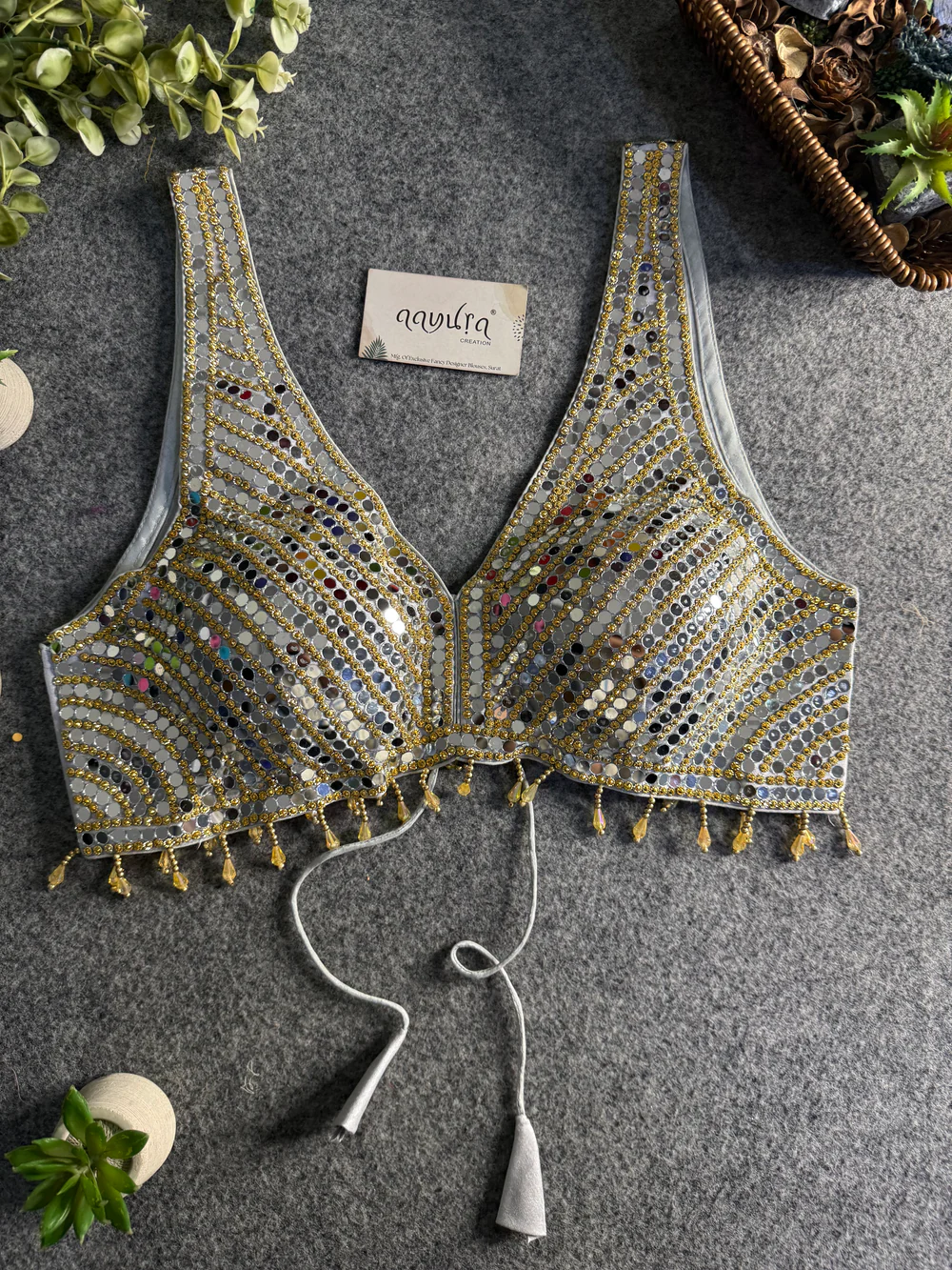 Grey - Lunara Festive Glow Blouse