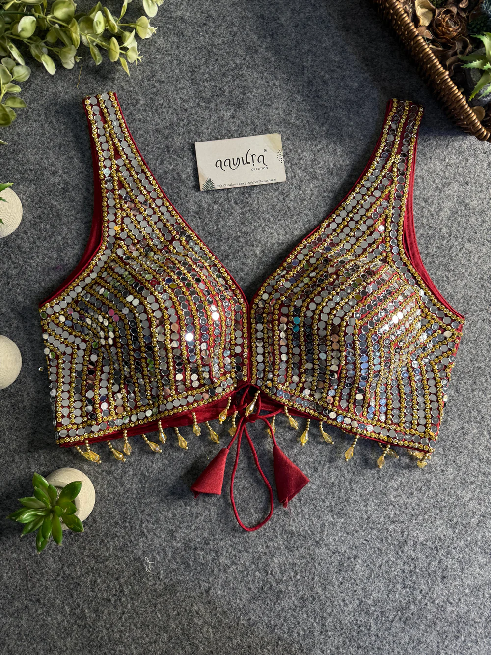 Marron - Lunara Festive Glow Blouse